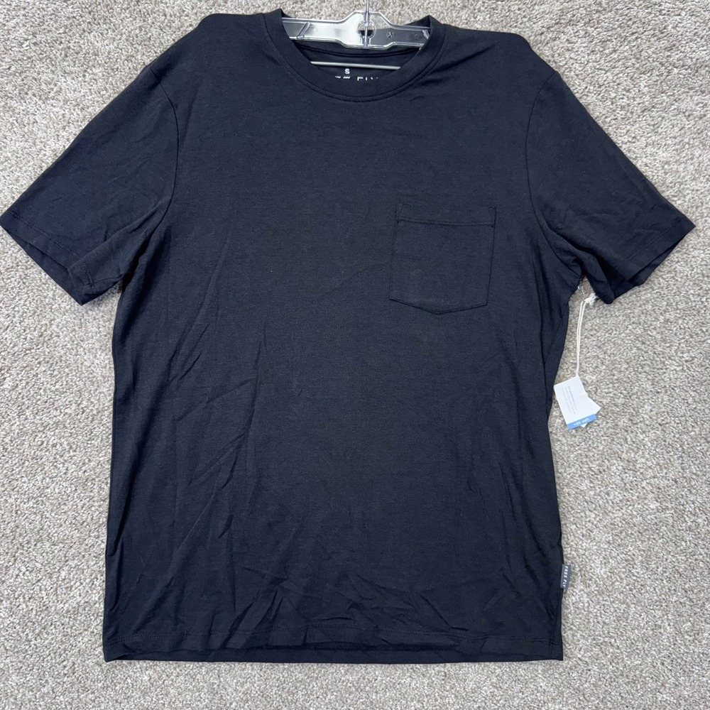 Free Fly T-Shirt Mens S Bamboo Heritage Pocket Tee Black UPF 50+ NEW